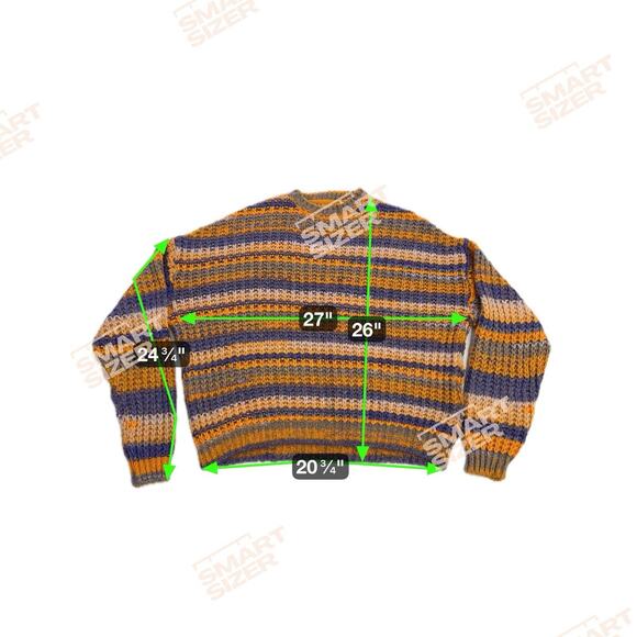 ASOS Oversized Striped Long Sleeves Colourful Sweater Women’s M Fall Boho Preppy - Picture 8 of 8
